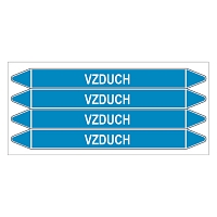 Značení potrubí, vzduch,4 ks, 250 × 26 mm